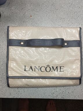 Lancôme Beige and Gray Travel Toiletry Case